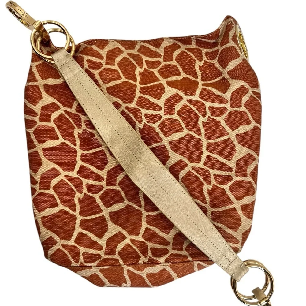 JPK Paris 75 Giraffe Print LE Bucket Canvas Tote Bag